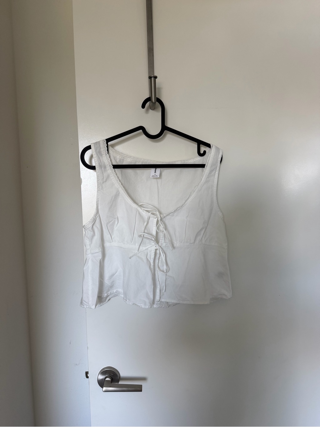 Abound White Tie-Front Tank Top